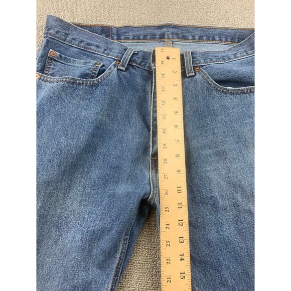 Levi's 505 Men's Jeans Size 35x30 Blue Denim Medium Wash Cotton Casual Straight - Picture 9 of 12